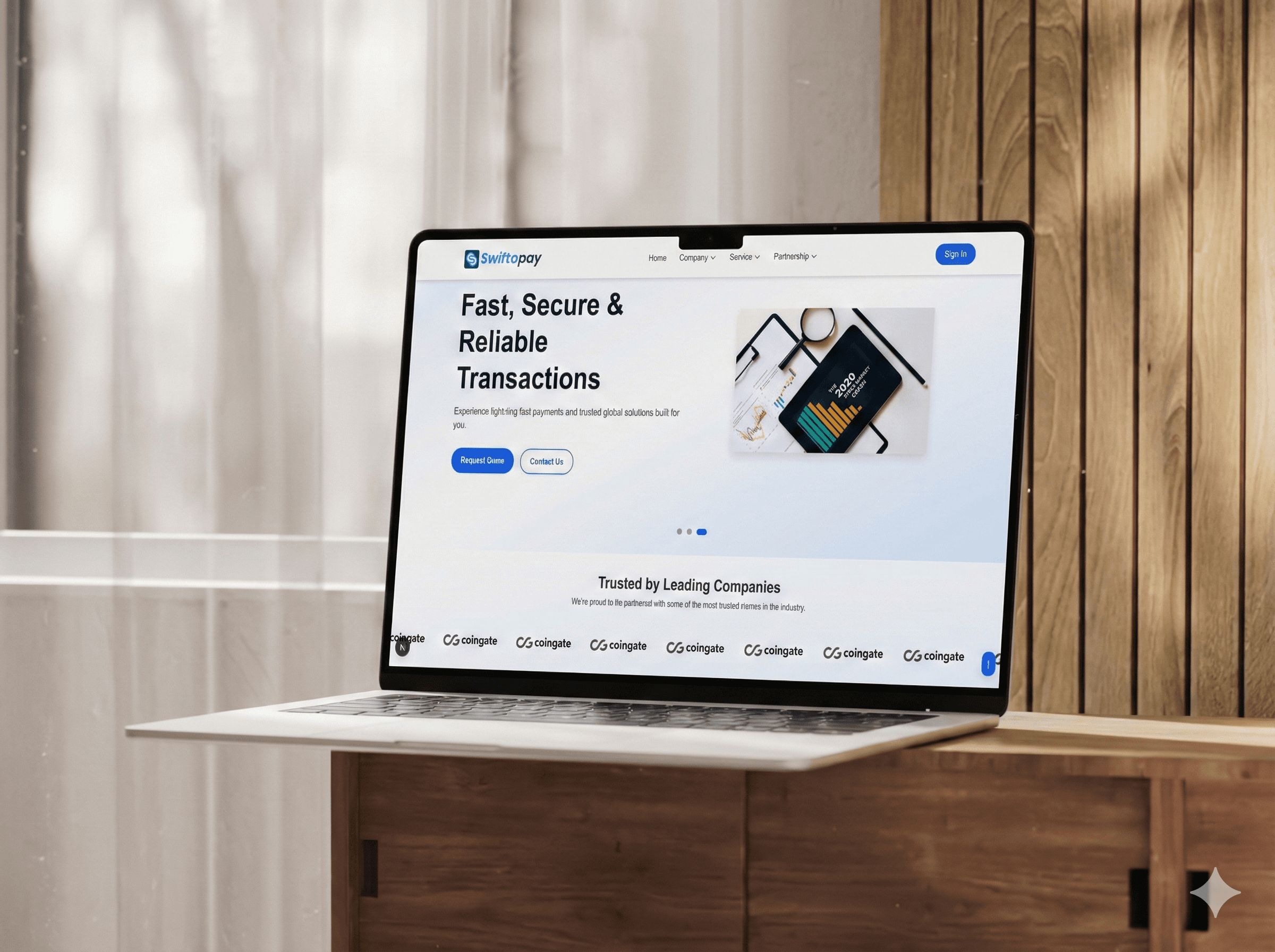 SwiftoPay — Fintech Website UI Clone & Improvement