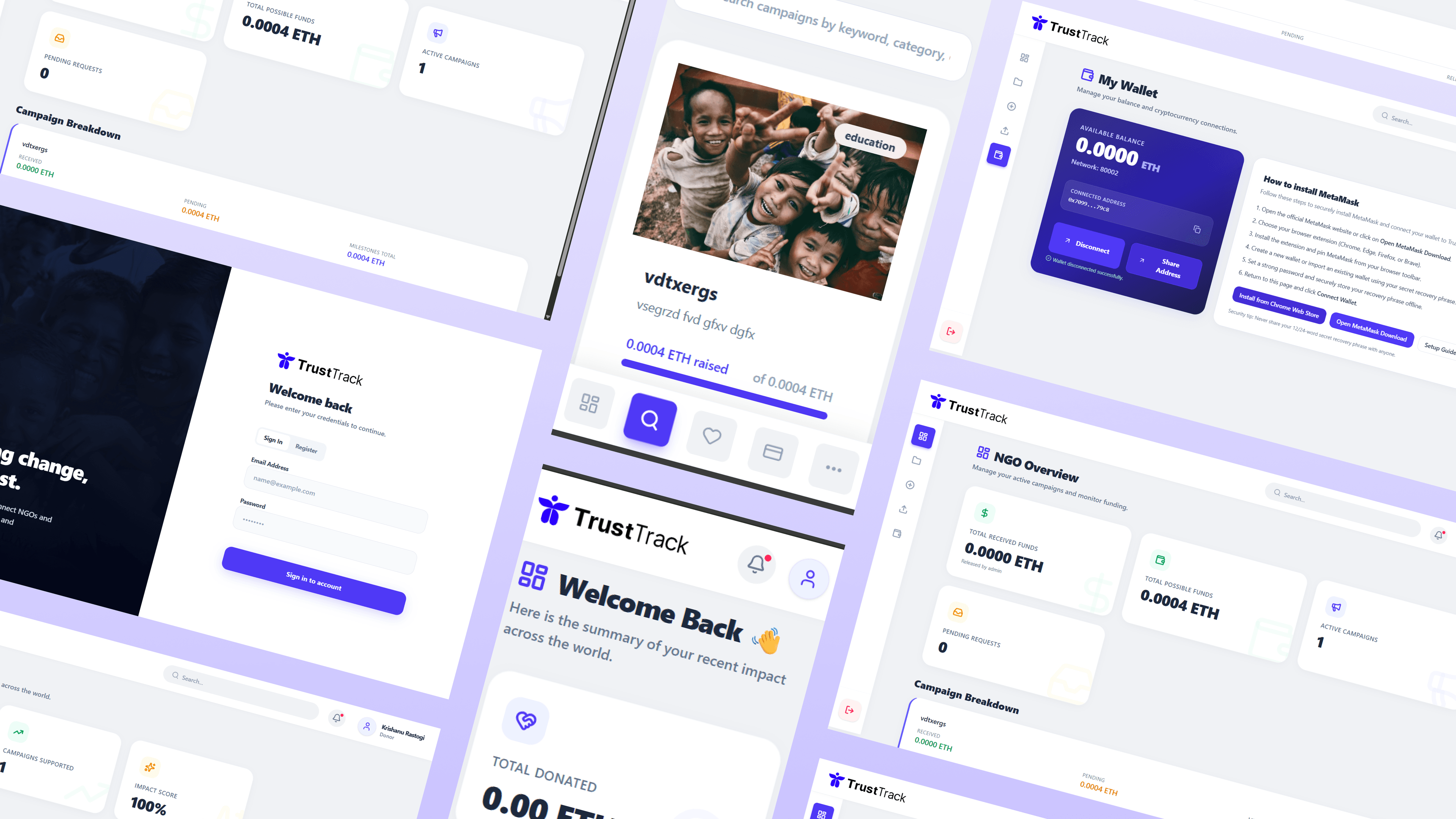 TrustTrack — Decentralized Donation Transparency Platform